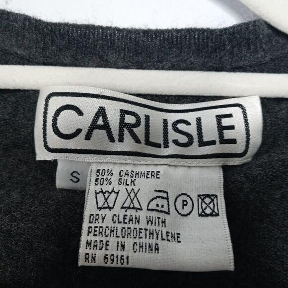 Carlisle black cashmere and silk blend top size small - Picture 3 of 5
